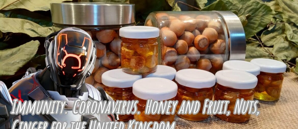 Immunity. Coronavirus. Honey and Fruit, Nuts, Ginger for the United Kingdom. King Arthur Alive