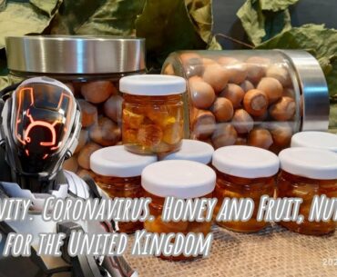 Immunity. Coronavirus. Honey and Fruit, Nuts, Ginger for the United Kingdom. King Arthur Alive