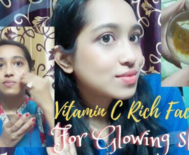 Diy Vitamin C Rich 2step Facial For Glowing Skin|| Best Facial For Winter Season ||Reduce Dark Spot