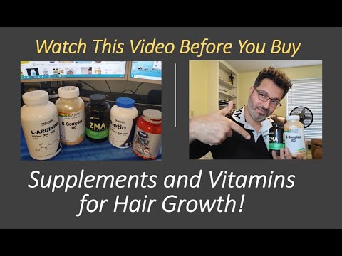 Best supplements for HAIR GROWTH and HAIR THICKNESS - B-Complex - Niacin - Zinc and Magnesium
