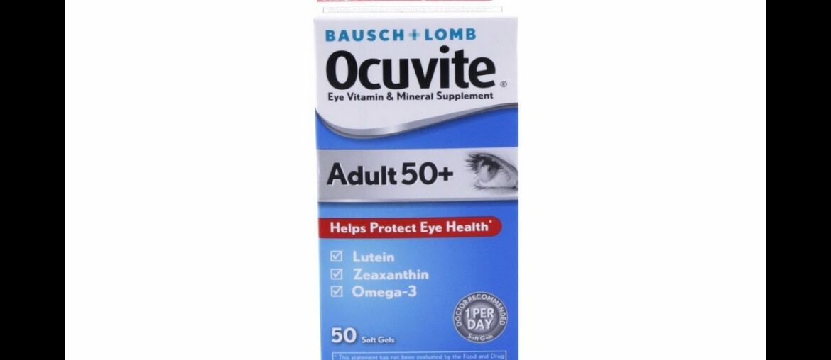 Bausch + Lomb Ocuvite Adult 50+ Vitamin & Mineral Supplement with Lutein, Zeaxanthin, and Omega...