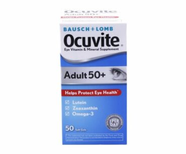 Bausch + Lomb Ocuvite Adult 50+ Vitamin & Mineral Supplement with Lutein, Zeaxanthin, and Omega...