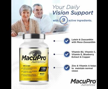 Advanced MacuPro Eye Capsule/ Tablet / Food Supplement for Healthy Eyes, Vegan  - Review