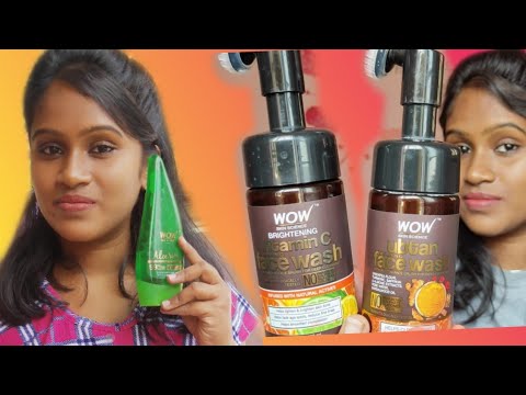 wow skin science vitamin C, Ubtan face wash & Alovera gel Review in Tamil