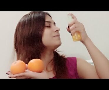 Fresh orange juice face toner at home remedies | vitamin C face toner | orange benefit for skin