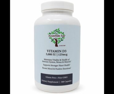 Amazon Elements Vitamin D3, 5000 IU, 180 Softgels, 6 month supply (Packaging may vary), Support...