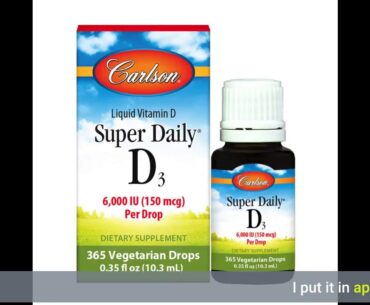 Carlson - Super Daily D3 2,000 IU (50 mcg) per Drop, Vitamin D Drops, Immune Support, Heart Hea...