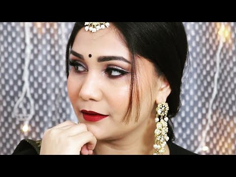 #Shorts Simple Indian Wedding Guest Makeup for black outfit / Nidhi Katiyar