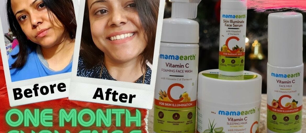 1 Month Challenge with Mamaearth Vitamin C Range Products || My Review