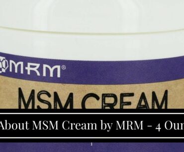 All About MSM Cream by MRM - 4 Ounces Vitamins, Minerals