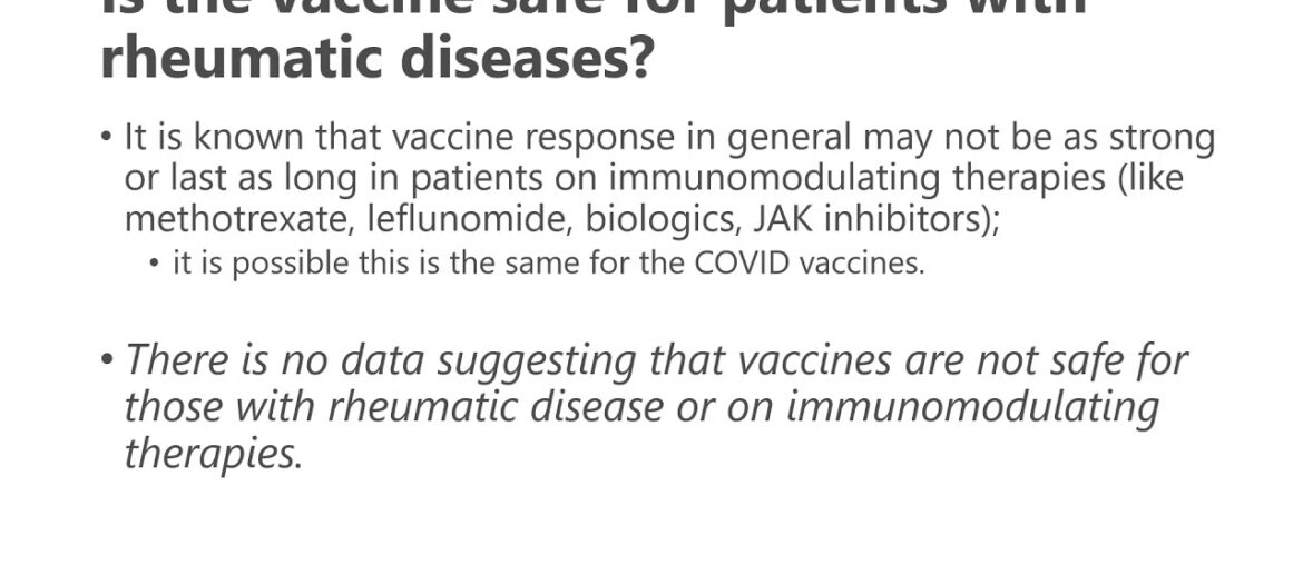 COVID-19 Vaccine, Arthritis and Rheumatic Diseases