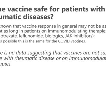 COVID-19 Vaccine, Arthritis and Rheumatic Diseases