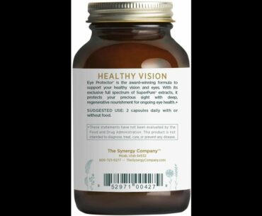 Pure Synergy Eye Protector (60 Capsules) Complete Eye Vitamin w/ Lutein, Zeaxanthin, Bilberry,...