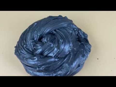 BLACK SLIME   Mixing makeup and glitter into Clear Slime   Satisfying Slime Videos 1080p   YouTube