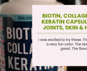 Biotin, Collagen & Keratin Capsules - Joints, Skin & Hair Natural Vitamins - Made in USA - Biot...