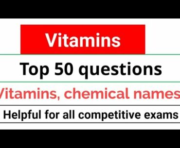Vitamins gk |50 questions