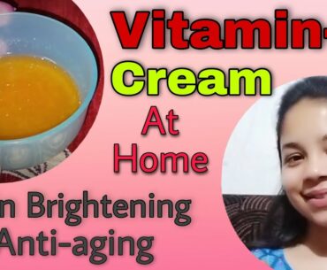 How to make VITAMIN-C CREAM at home for Skin glowing, brightening & tightening| #lilysbeautyworld