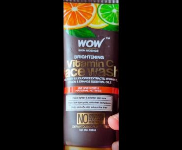 Wow vitamin c face wash review