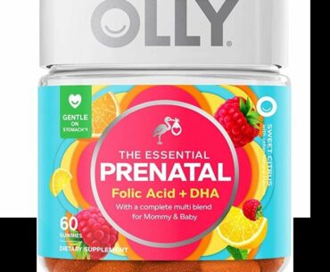 Olly The Essential Prenatal Gummy Multivitamin, 30 Day Supply ( Gummies), Sweet, Folic Acid, Vitami