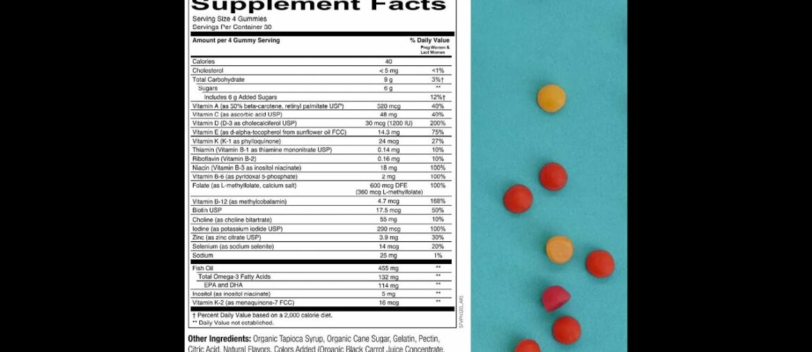 REVIEW SmartyPants Prenatal Formula Daily Gummy Multivitamin: Vitamin C, D3, & Zinc for Immunit...