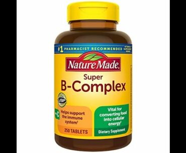 REVIEW Vitamin B Complex by Nature's Bounty, Super B Complex Vitamins w/ Vitamin C for Immune S...