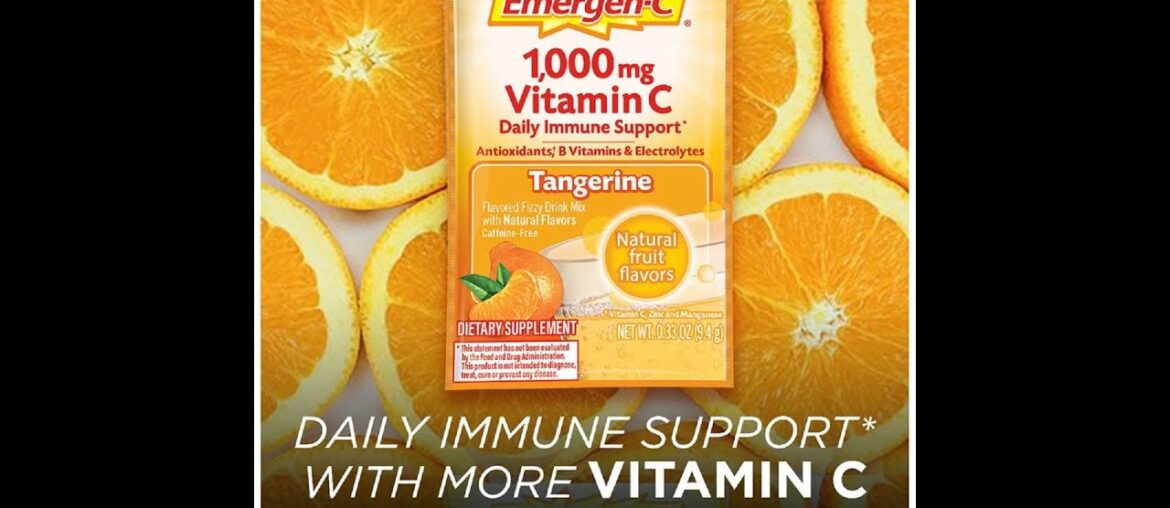 REVIEW Emergen-C 1000mg Vitamin C Powder, with Antioxidants, B Vitamins and Electrolytes, Vitam...