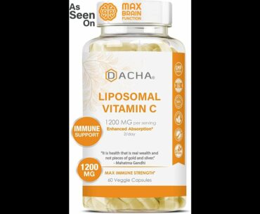 REVIEW Natural Liposomal Vitamin C - 200 Capsules, 1500mg, Immune System & Collagen Booster, Hi...
