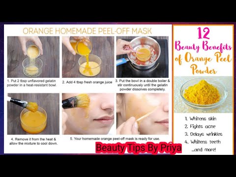 Skin Whitening With Orange Peels Face Pack For Glowing Skin || Orange Peels || Beauty Tips