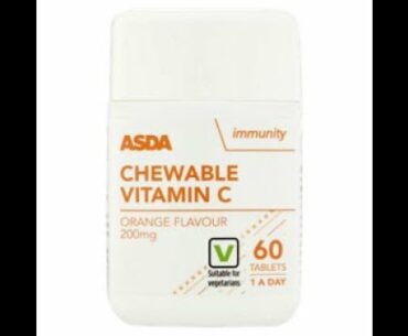 Chewable Vitamin C Tablets/ Capsules Food Supplement | Asda | - Review