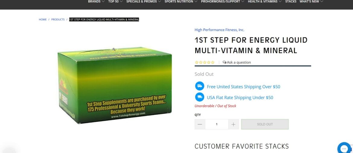 Buy 1st Step for Energy Liquid Multi Vitamin & Mineral cheap