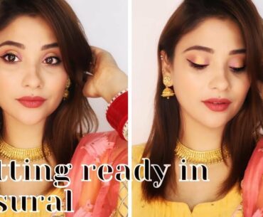 getting ready in sasural || makeup look