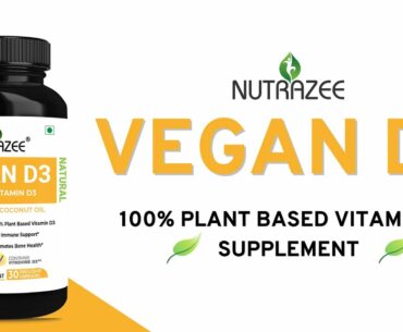 Nutrazee Vegan Vitamin D3 Supplement, 5000 I.U. Plant Based From Lichen
