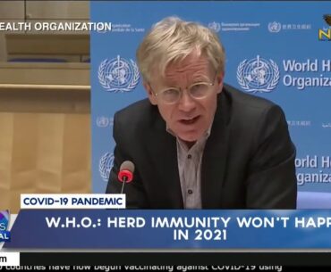 WHO: Herd immunity won't happen in 2021