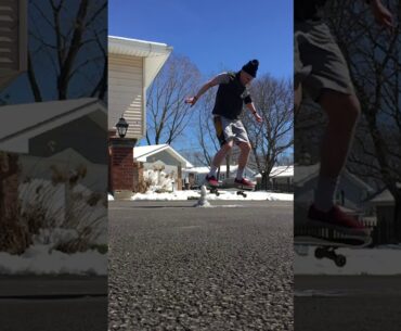 SLOW MOTION OLLIE OVER SNOW #Short