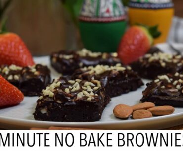 SUPER HEALTHY 5 MINUTE NO BAKE BROWNIES