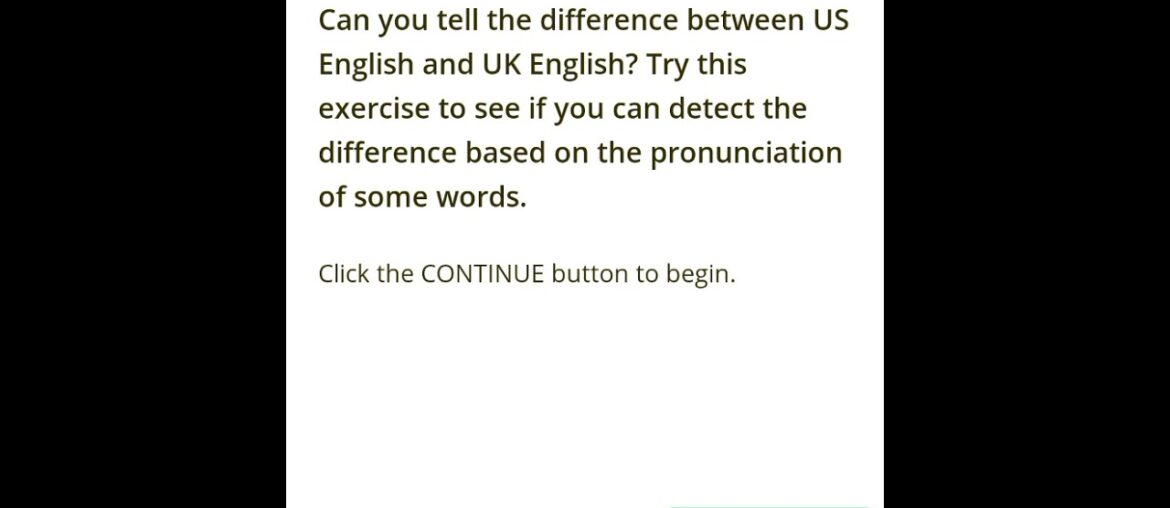 US v UK pronunciation 1