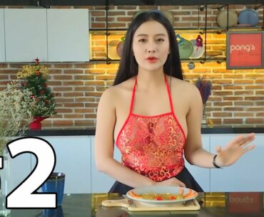 Beautiful Girl Cooking #02 / Pong Kitchen / EASY Vegetable Stir Fry Recipe / Hot Girl Cooking