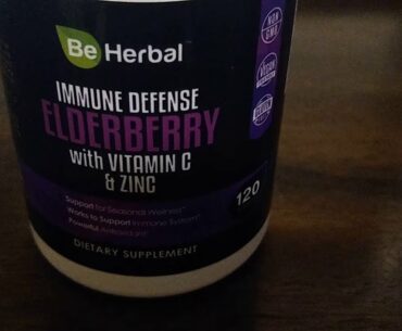 BE HERBAL Elderberry Capsules with Zinc & Liposomal Vitamin C Review, Good immune supplement