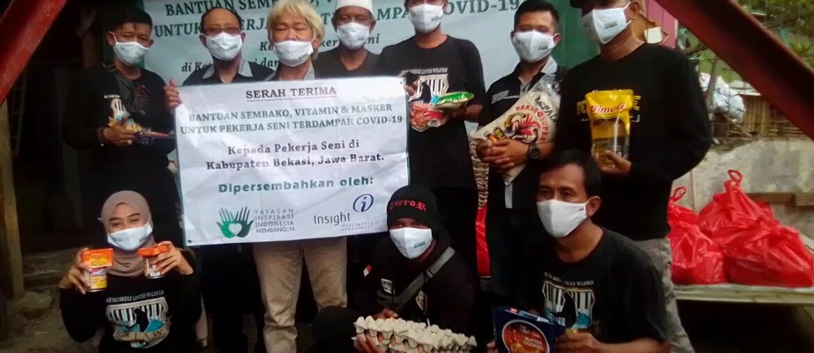 Bantuan Sembako, Vitamin dan Masker untuk Pekerja Seni Terdampak Covid19 di Kabupaten Bekasi