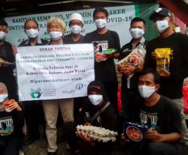 Bantuan Sembako, Vitamin dan Masker untuk Pekerja Seni Terdampak Covid19 di Kabupaten Bekasi