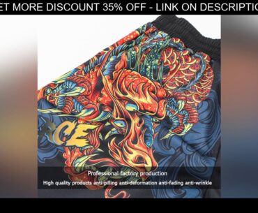 How To Buy ZRCE 3D Chinese dragon print fitness sport Zip pocket shorts breathable quick drying ant