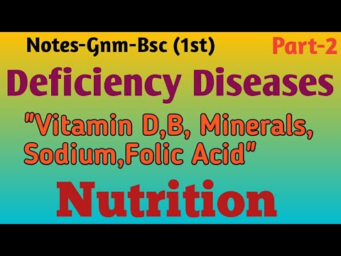 Diseases Caused By Deficiency Of "Fat,Carbohydrates, Minerals And Vitamins, Nutrition,Gnm,Bsc