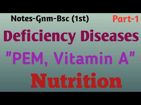 Diseases Caused By Deficiency Of "Protein(PEM),Vitamin A" Nutrition,Gnm,Bsc(1st year)
