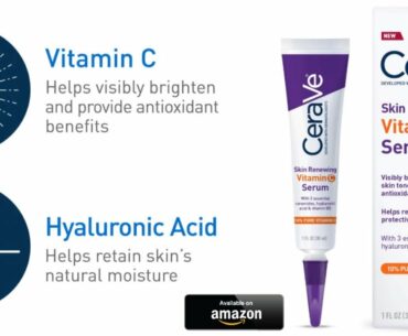 CeraVe Vitamin C Serum with Hyaluronic Acid |Skin Brightening Serum for Face /Amazon Beauty Products
