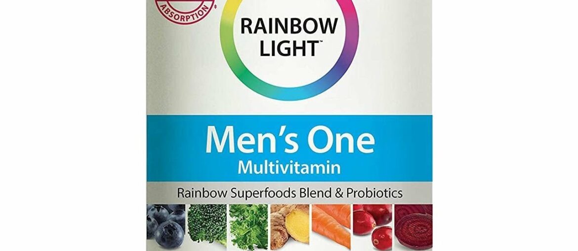 Rainbow Light Men’s One Multivitamin, Vitamin C, Vitamin D, Zinc for Immune Support, Clinically Pro