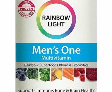 Rainbow Light Men’s One Multivitamin, Vitamin C, Vitamin D, Zinc for Immune Support, Clinically Pro