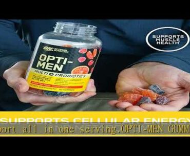 Optimum Nutrition Opti-Men Multivitamin & Probiotics Gummies, Supports Metabolism, Muscle Health an