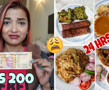 LIVING ON RS 200 For 24 HOURS CHALLENGE - Budget STREET FOOD Challenge | INDIA