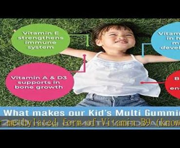 Vegan Kids Multivitamin Gummies by MaryRuth's - Organic Ingredients - Immune Boost - Methylfolate -