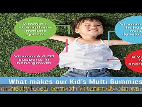 Vegan Kids Multivitamin Gummies by MaryRuth's - Organic Ingredients - Immune Boost - Methylfolate -
